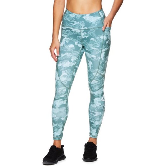 Reebok Pants - Green Reebok  Annalise Camo Essential Highrise Ankle Length Leggings